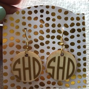Monogrammed earrings